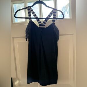Lululemon Black Tank Top with stripped straps